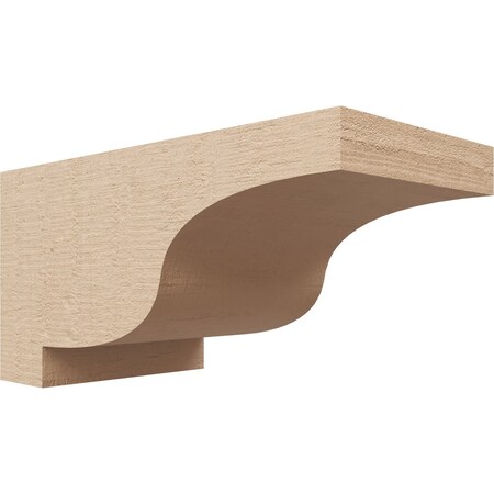 Ekena Millwork 5"W x 10"D x 5"H Wide Newport Rough Cedar Woodgrain TimberThane Corbel, Primed Tan CORUR05X10X05NEWRCPR